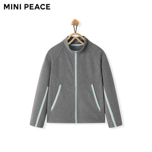 【专柜同款】MINIPEACE太平鸟童装男童双面摇粒绒外套加绒夹克冬