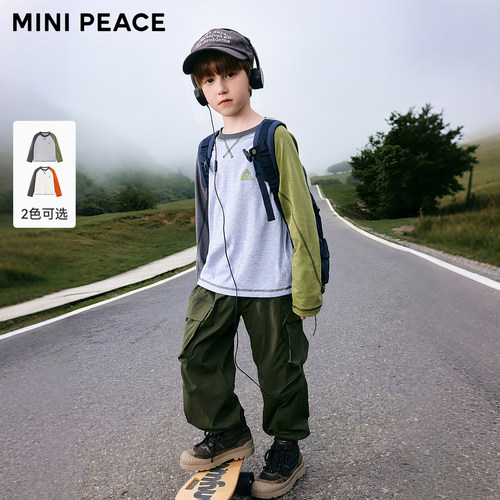 [抑菌环保]MINIPEACE太平鸟童装男童内搭儿童长袖T恤款宝宝秋装