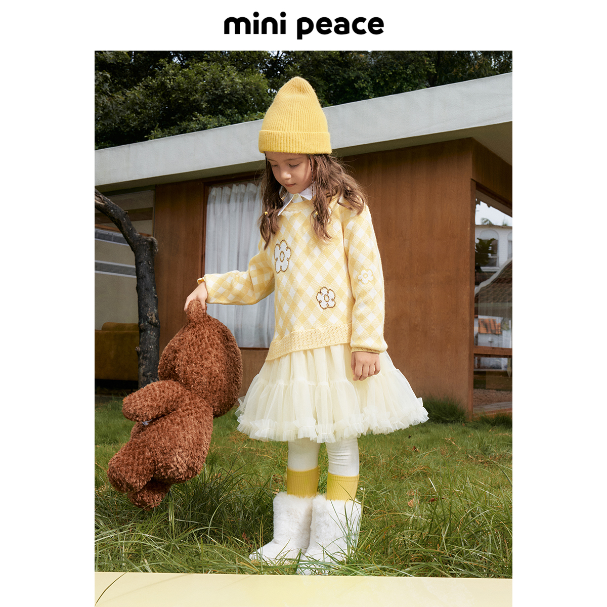 【专柜同款|时尚系列】MINIPEACE太平鸟童装女童毛衣裙子冬连衣裙