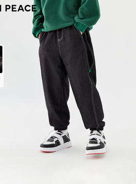 MINIPEACE太平鸟童装男童裤子秋冬明线儿童工装长裤潮酷男宝裤