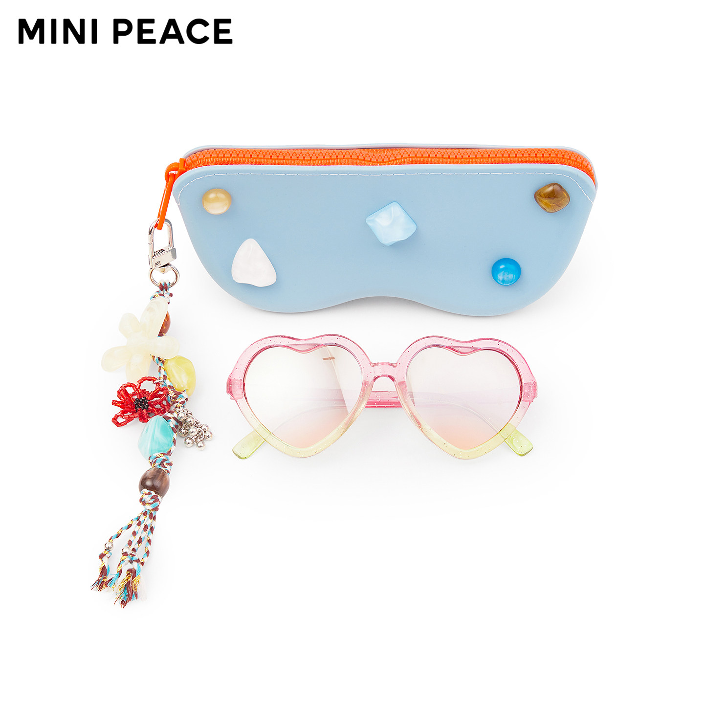 【专柜同款】MINIPEACE太平鸟童装女童墨镜夏爱心彩色渐变太阳镜