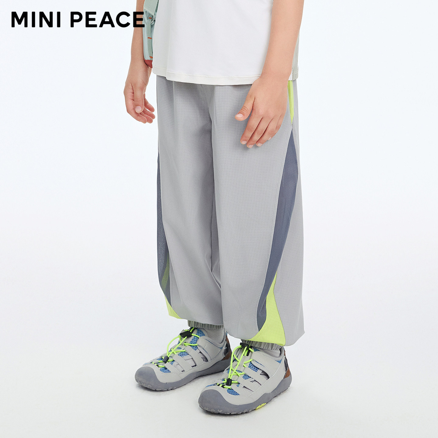[专柜同款]MINIPEACE太平鸟童装男童裤子夏季新款透气儿童运动裤
