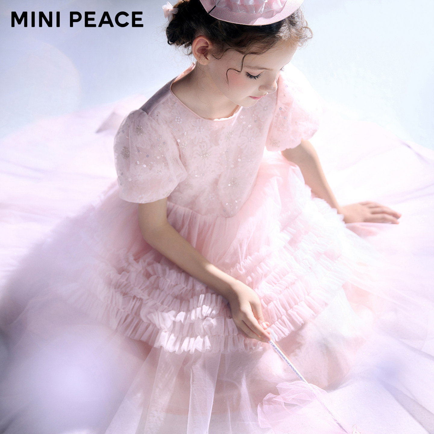 【公主系列】MINIPEACE太平鸟童装女童公主裙夏季重工生日礼服裙