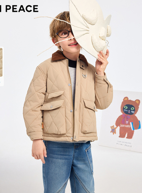 【专柜同款】MINIPEACE太平鸟童装男童棉服棉袄儿童工装外套冬装