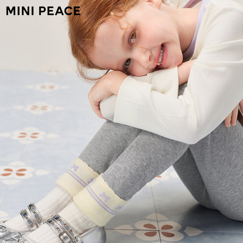 【专柜同款】MINIPEACE太平鸟童装女童打底裤秋季新款儿童裤子