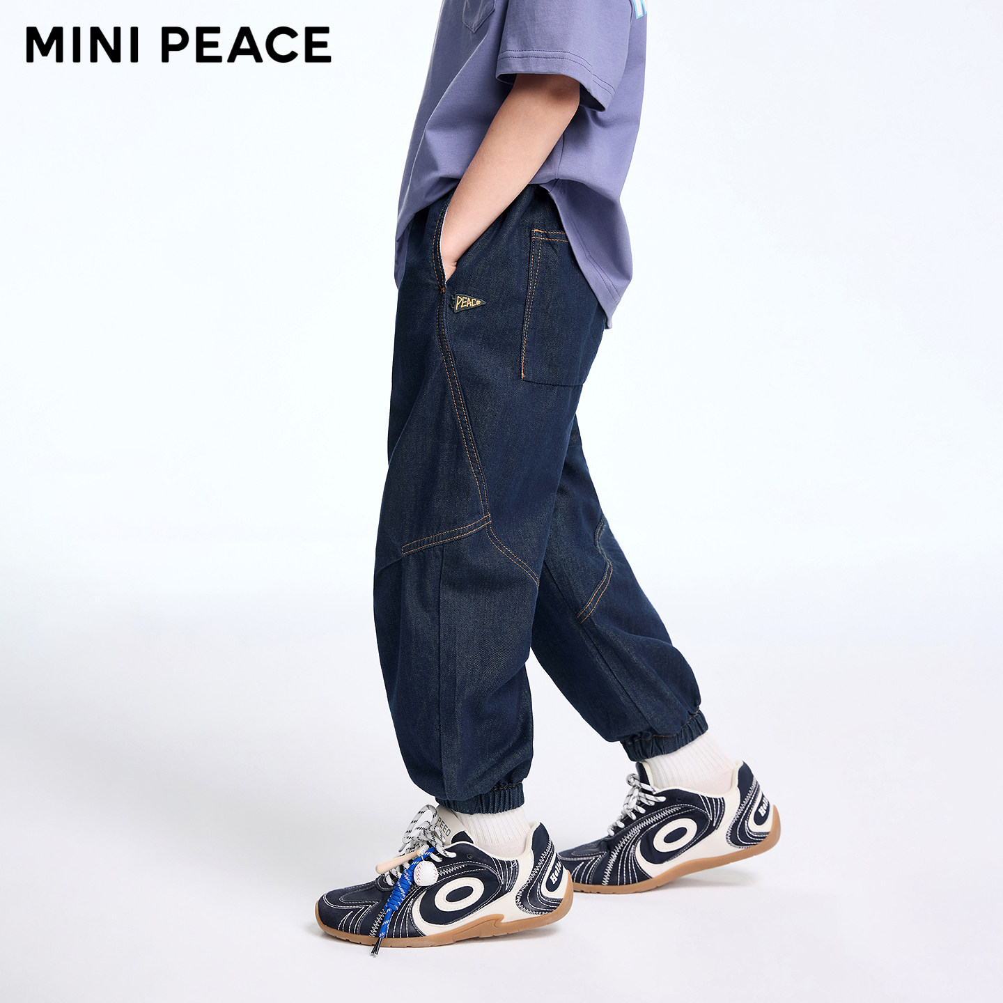 【专柜同款】MINIPEACE太平鸟童装男童牛仔裤新款薄款儿童裤子