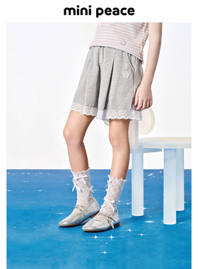 [凉感防蚊]MINIPEACE太平鸟童装女童短裤夏季儿童运动裙裤五分裤