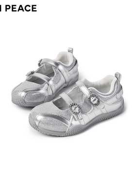 【专柜同款】MINIPEACE太平鸟童装女童芭蕾风单鞋魔术贴休闲鞋春