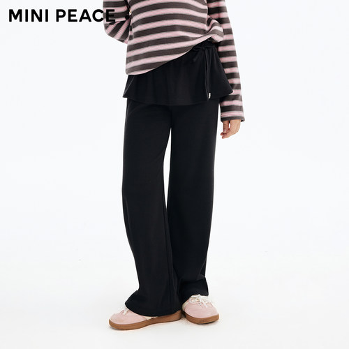 MINIPEACE太平鸟童装女童裙裤秋季儿童喇叭裤假两件儿童打底裤