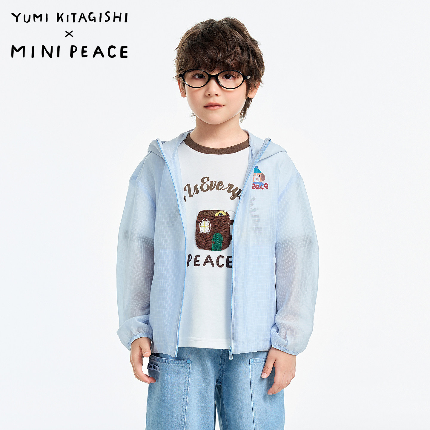 MINI PEACE X YUMI KITAGISHI太平鸟童装男童防晒服儿童空调外套