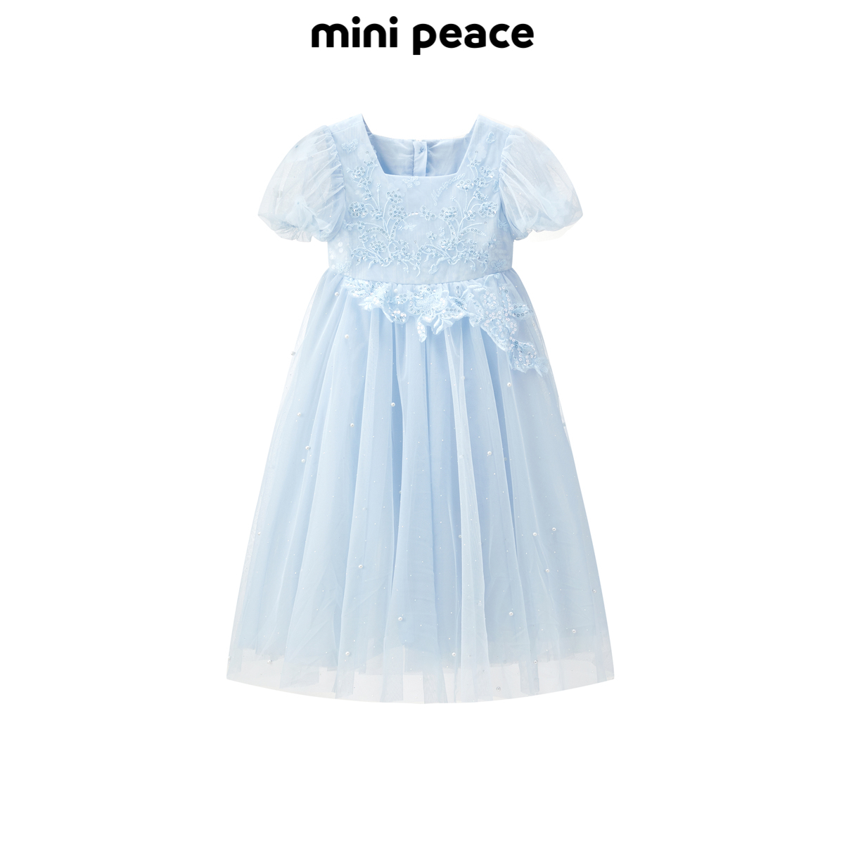 minipeace女童夏季高定连衣裙