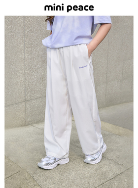 MINIPEACE太平鸟童装女童裤子夏季薄款洞洞布透气儿童运动裤子