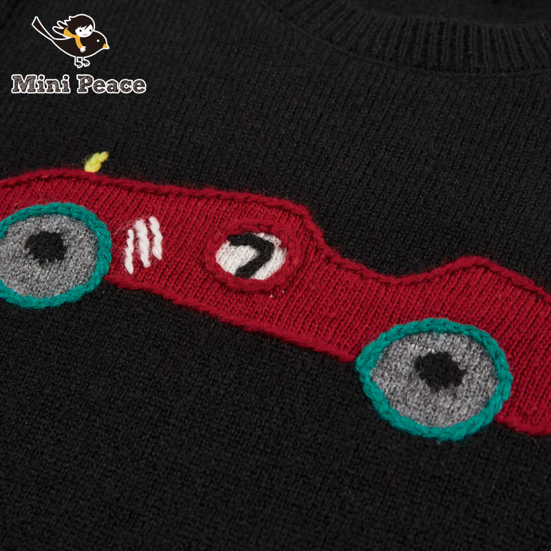 Pull garcon MINI PEACE à manche longue - Ref 2101653 Image 4