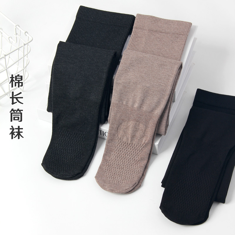 过膝长筒袜棉日系美腿袜子