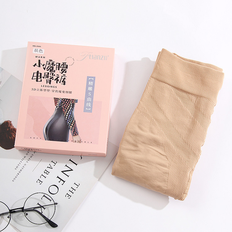 天姿春秋款中厚打底女丝袜高腰收腹光腿肤色防勾丝微压连裤袜3505