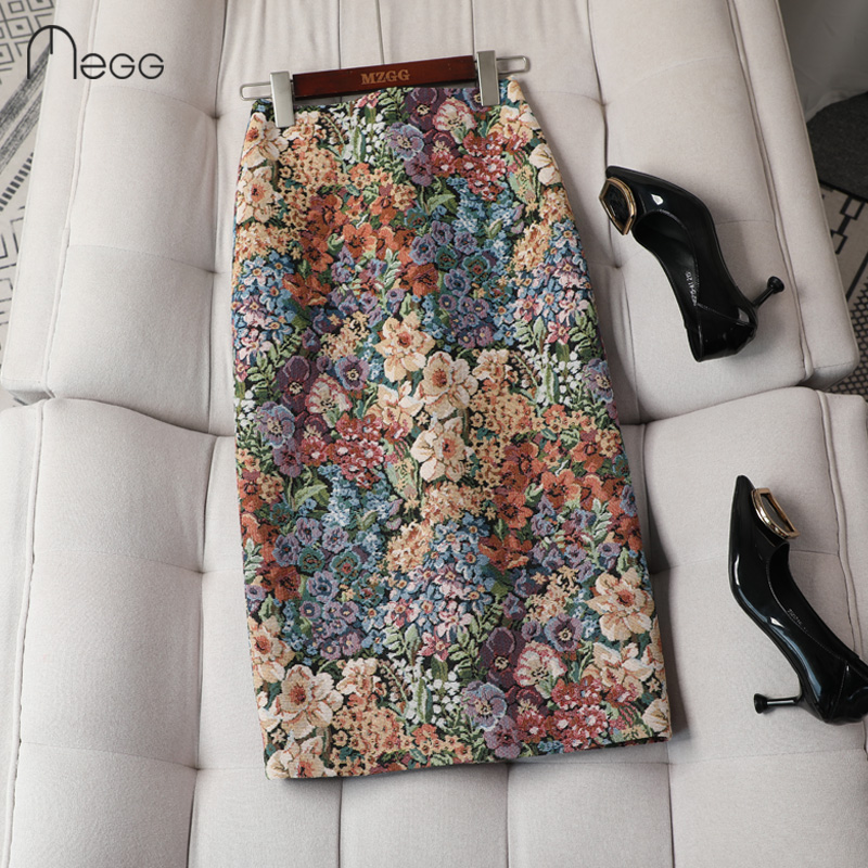 油画半身裙女2023秋冬新款复古花色长裙高腰显瘦包臀中长款一步裙