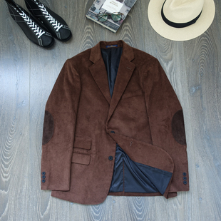 西服棕色商务修身 CAILENOW 休闲修身 外套男士 单西上衣 灯芯绒西装