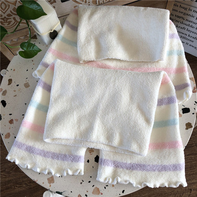 日本冬季加厚珊瑚绒软绵绵保暖宫高腰护肚打底短裤子家居生理女裤