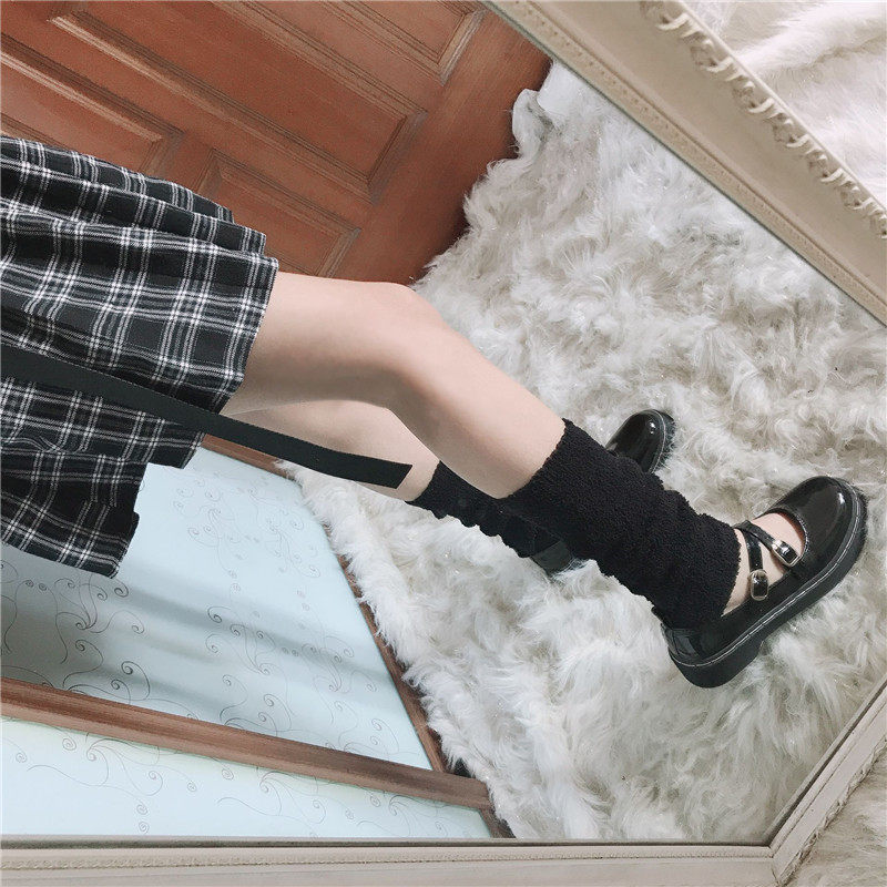 老寒腿半边绒学院风护手堆堆袜