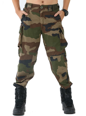 法军军版法国外籍兵团FELIN T4S2防撕防蚊虫格子布CE丛迷彩战术裤