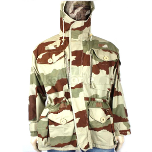 现货法军 公发特囧伞兵 狙击兵用 沙色迷彩特战风衣 KSK战术风衣