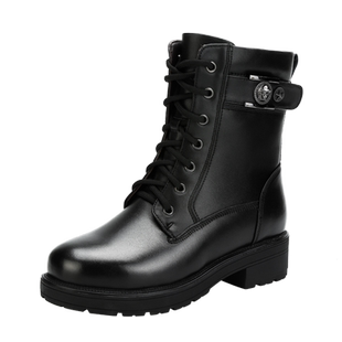 3513巡洋舰女秋冬季牛皮系带马丁靴户外英伦男靴子时尚羊毛靴棉靴