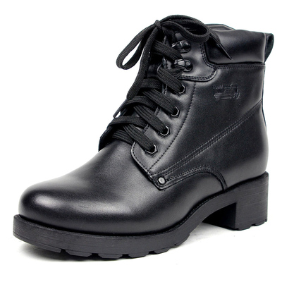 3513巡洋舰中筒中帮女靴冬季保暖加绒真皮羊毛靴皮毛一体靴子棉鞋