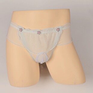 日系轻薄透气飞机jj套男士内裤大象鼻子枪弹分离蕾丝伪娘三角裤男