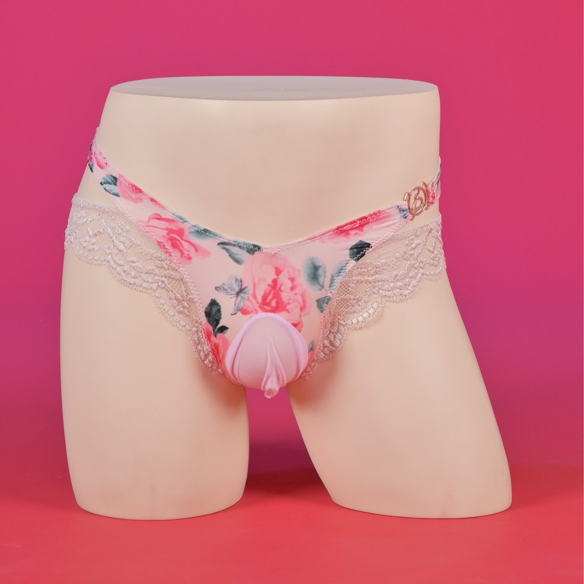 蕾丝镂空大象鼻子冰丝伪娘三角裤
