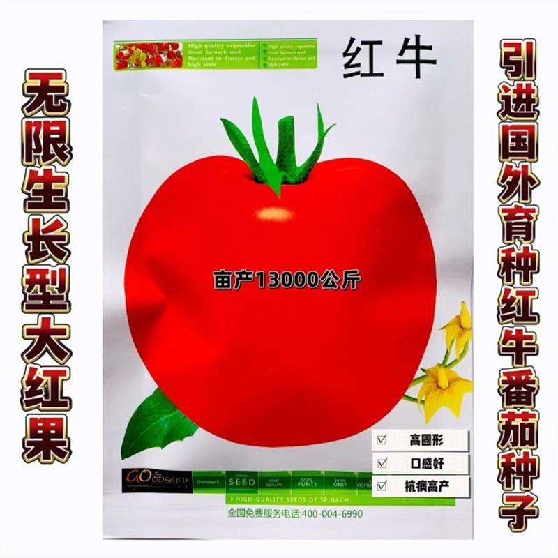 红牛番茄种子西红柿种籽无限生长抗病毒大红大果高产大田专用包邮