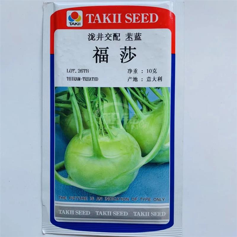福莎进口苤蓝种子蔬菜口感甜脆早熟高产耐糠耐抽苔农家春秋播精选