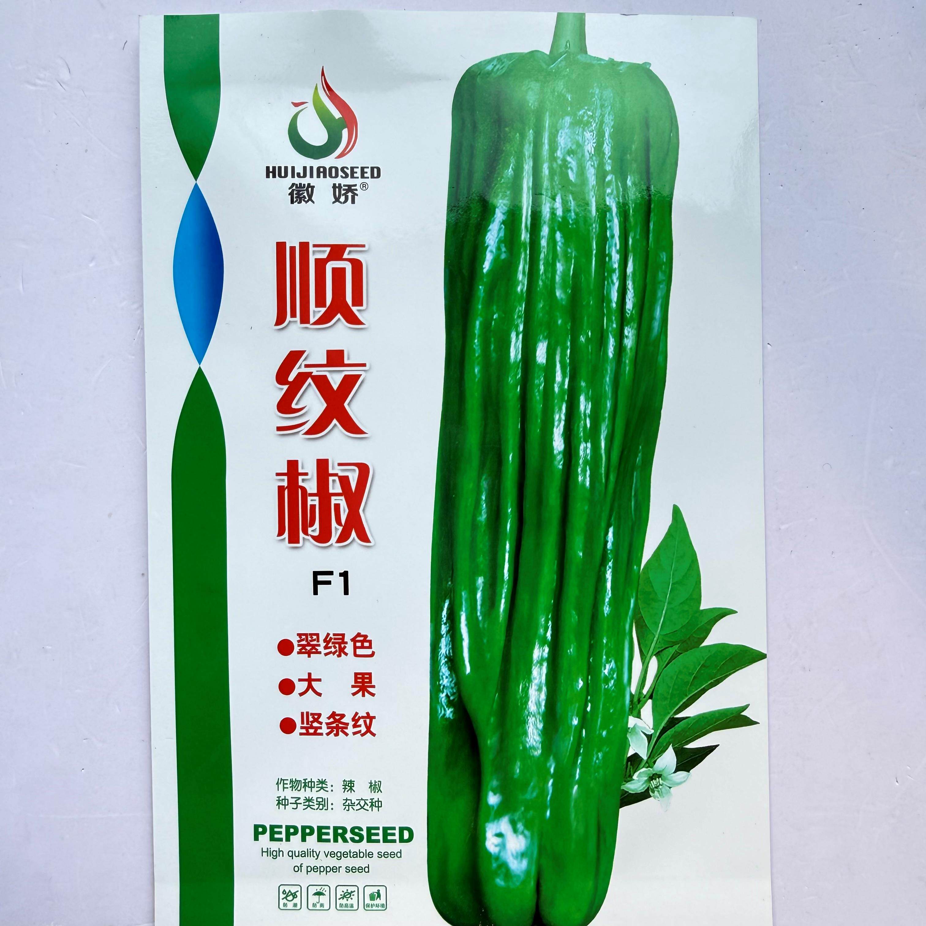 顺纹椒F1种子翠绿色大果