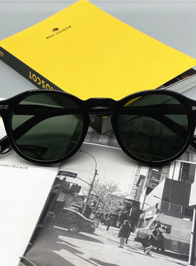 MOSCOT墨镜女玛士高复古圆形太阳镜男潮偏光MILTZEN 紫色镜片眼镜