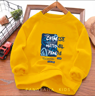 胖男童卫衣纯棉春秋长袖T恤男大童加肥加大打底衫宽松胖童秋装9