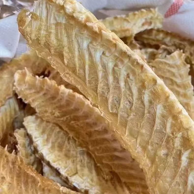 新西兰鳕鱼骨牛奶骨不漂白儿童补钙天然雪鱼骨煲汤海鲜干货500克