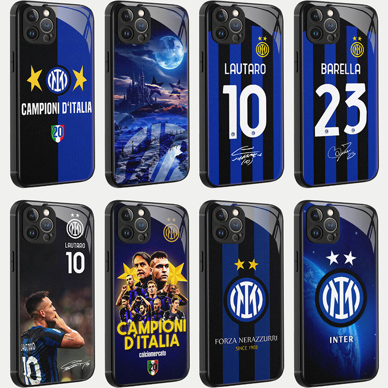 2颗星国米国际米兰手机壳玻璃壳