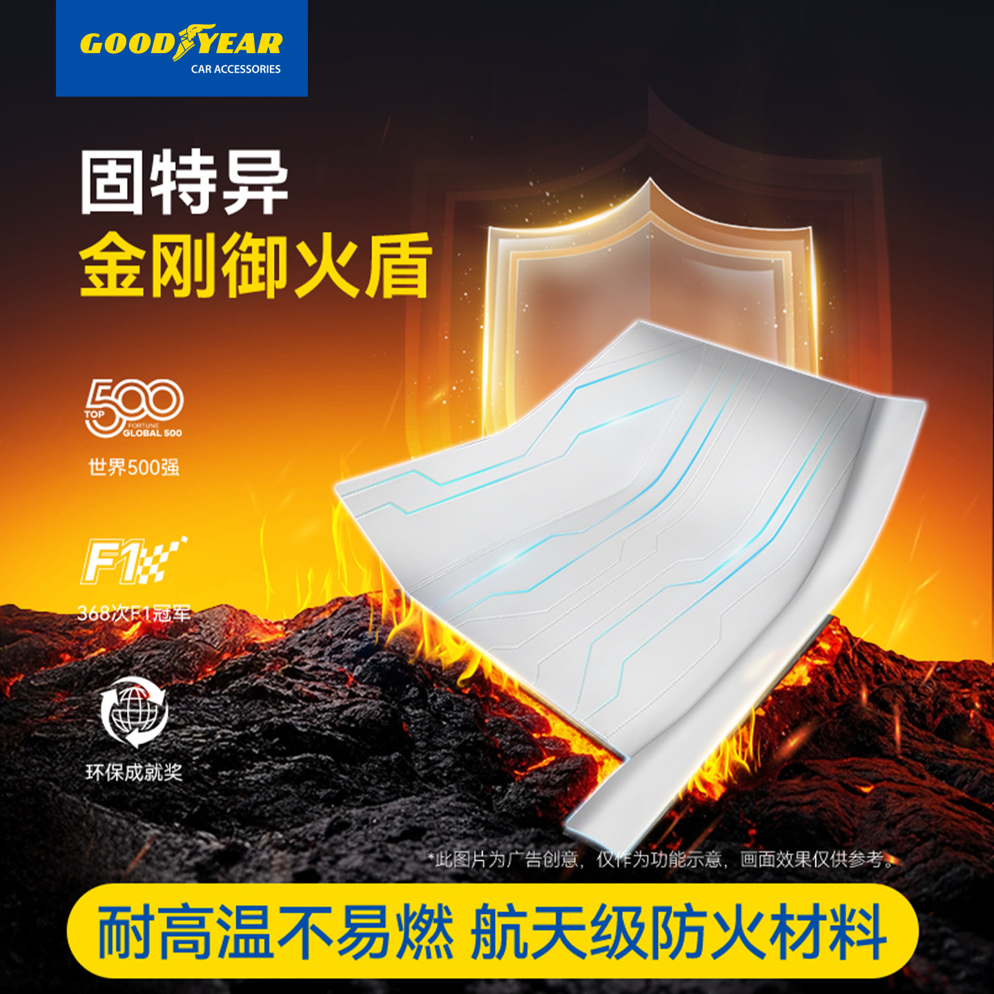 固特异金刚御火盾全包围脚垫
