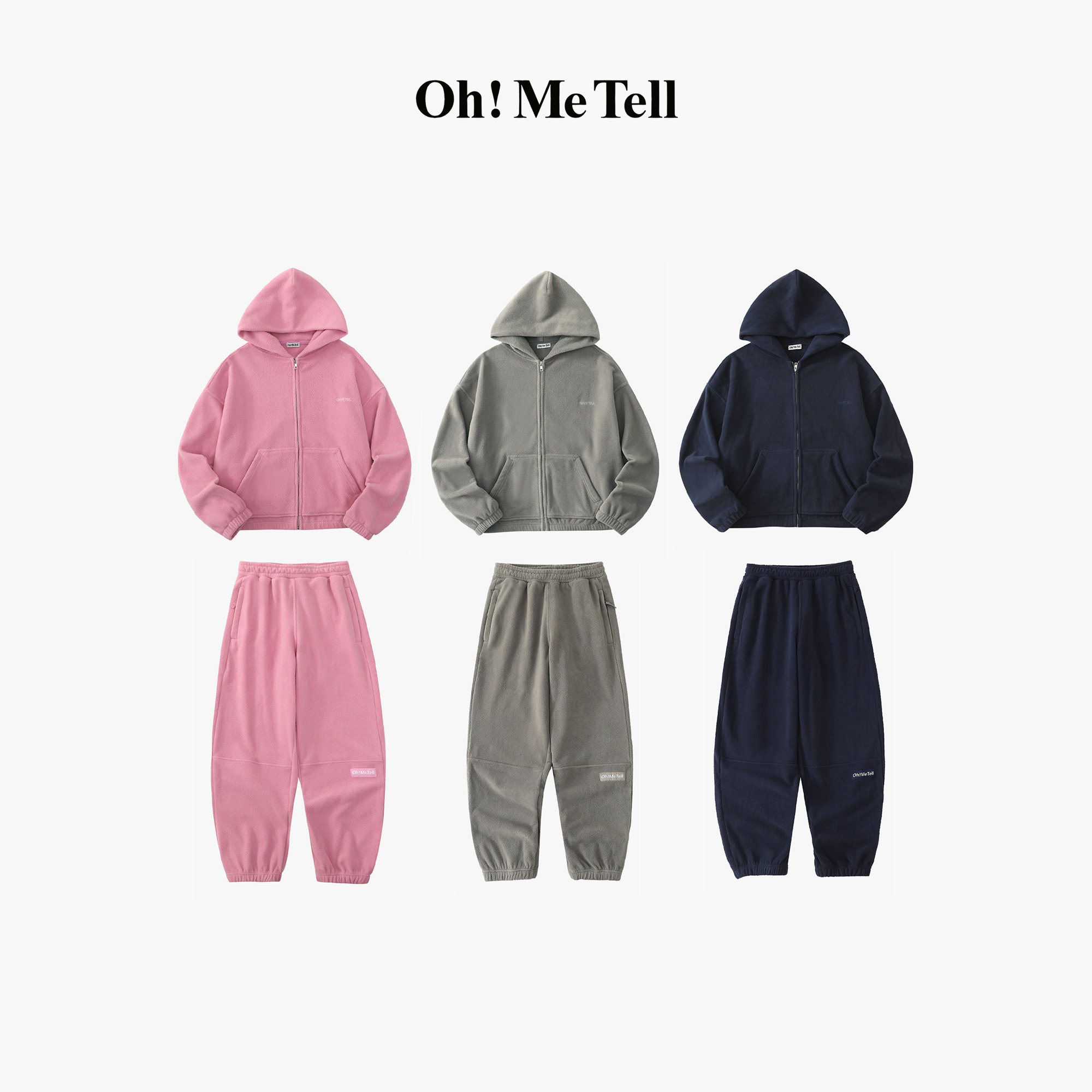 Oh！Me Tell【jen*ie&露思同款升级版】强推超软连帽开衫卫裤套装