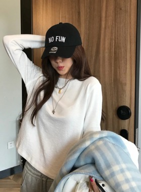 Oh！Me Tell【jennie妮味十足基础T】韩国进口面料加绒长袖T恤女