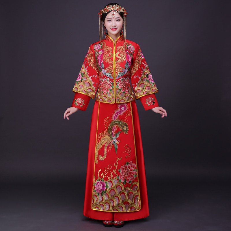 秀禾服2022新款结婚女新娘中式礼服绣禾服嫁衣秀和服龙凤褂秀禾