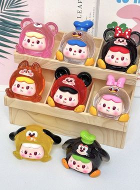 透色细闪迪迪饱饱 盲袋萌粒diy饰品挂件钥匙扣桌面小摆件树脂配件