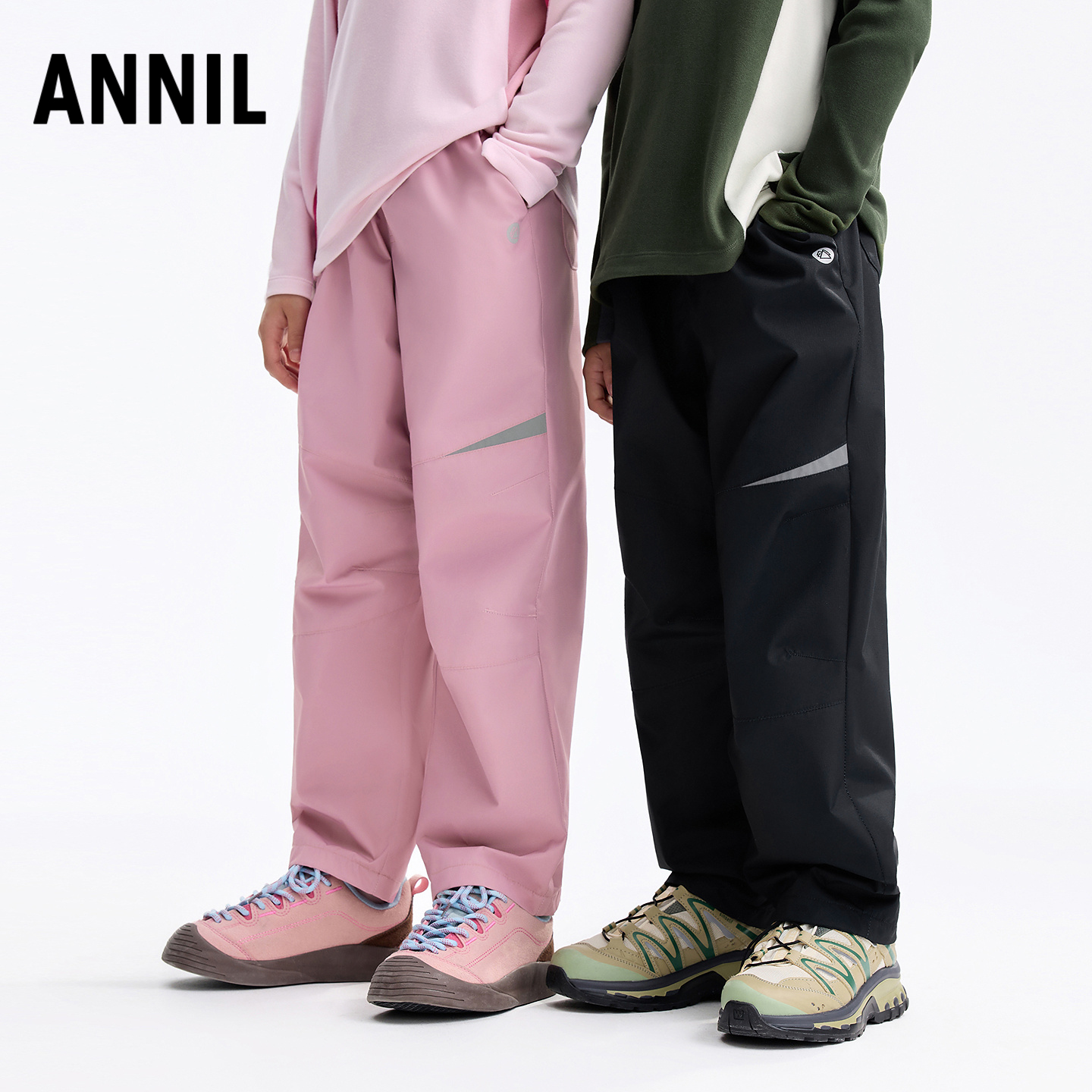 安奈儿男女童装加绒夹裤