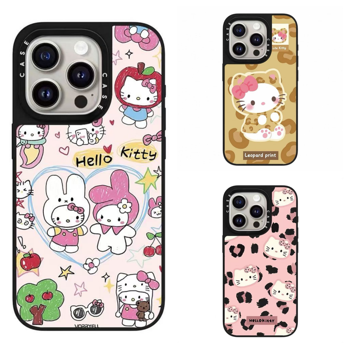 CASE华强北联名HelloKitty凯蒂猫碎花蝴蝶适用iPhone17ProMax壳苹果16/15/14/13/12磁吸MagSafe保护套C家壳