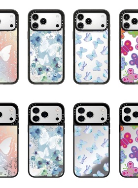 CASE华强北联名幻彩蝴蝶蓝色蝴蝶适用iPhone17ProMax壳苹果16Pro/15plus/14/13/12磁吸MagSafe保护套C家壳