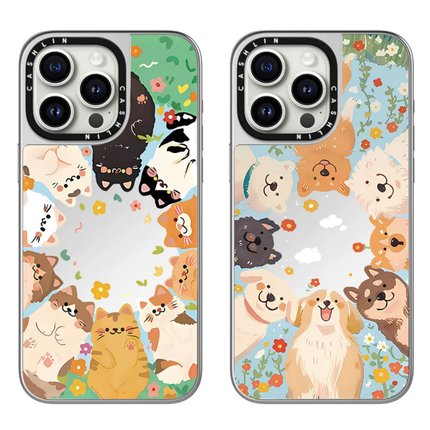 CASE华强北联名春日汪汪喵喵花园适用iPhone17ProMax壳苹果16Pro/15plus/14/13/12磁吸MagSafe保护套C家壳