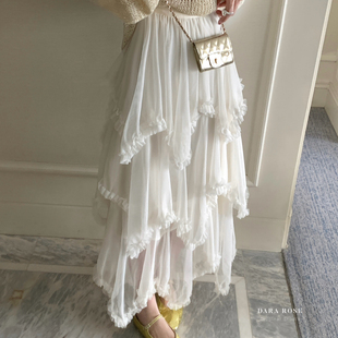 DARA ROSE-法式不规则网纱超仙显瘦层次感蛋糕裙半身裙S8424
