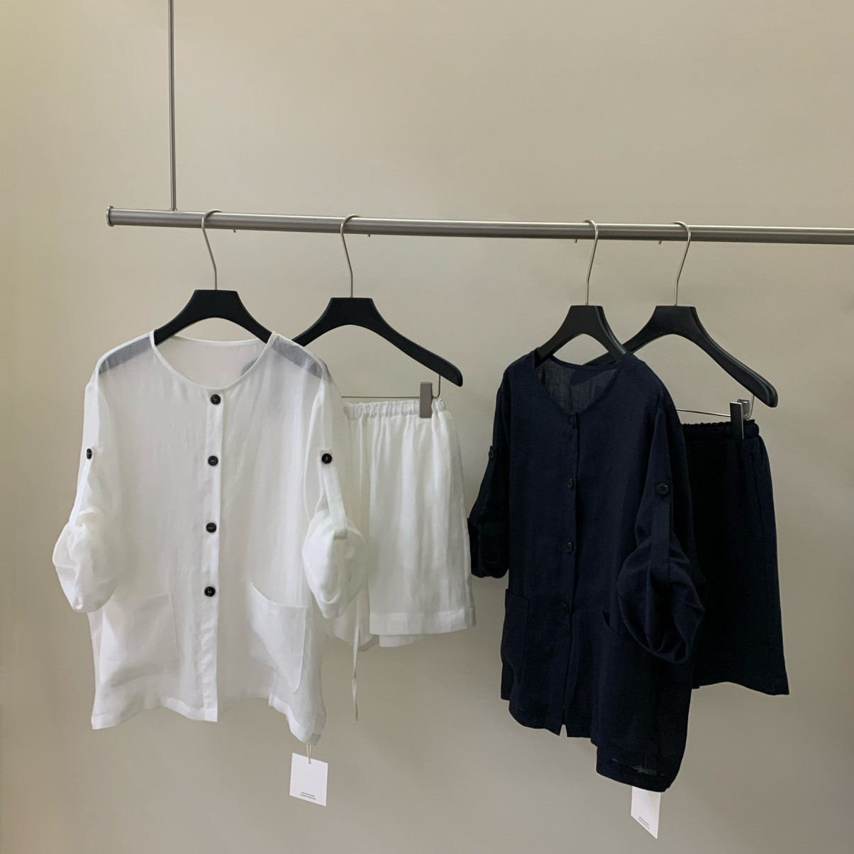 Believe-夏上新高品质好穿防晒衫+休闲短裤两件套套装9132