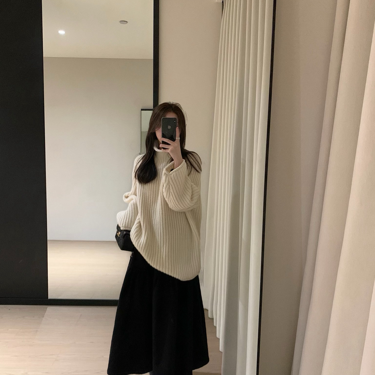 poisooo-两穿百搭不挑人卷边立领羊毛高领毛衣(含32羊毛)PSM5177