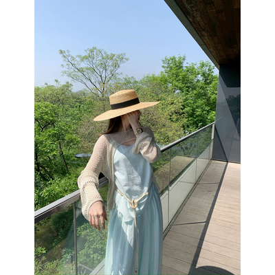 SANTA GROVE-正反两穿镂空百搭宽松防晒显瘦针织衫SG26043