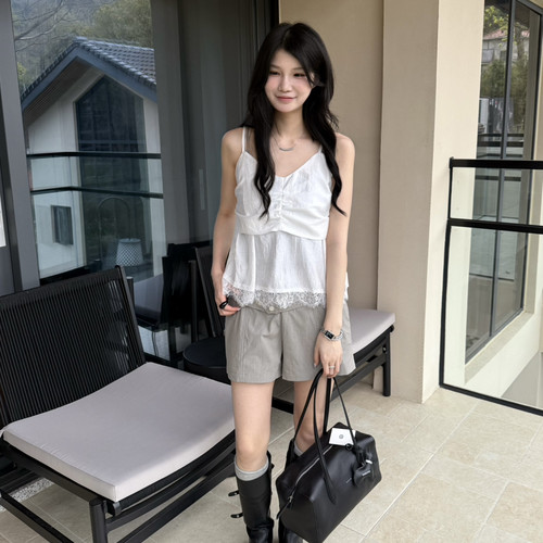 Believe-26夏上新吊带小女人蕾丝刺绣显瘦背心9052